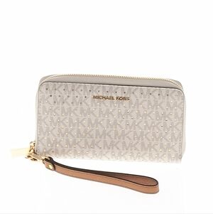 MICHAEL Michael Kors Gray Monogram Wristlet